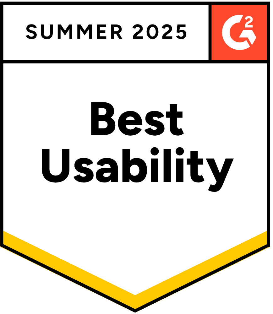 G2 Best Usability Award - Easiest to Use G2 Best Usability Award - Verito Cloud Hosting Easiest to Use Recognition
