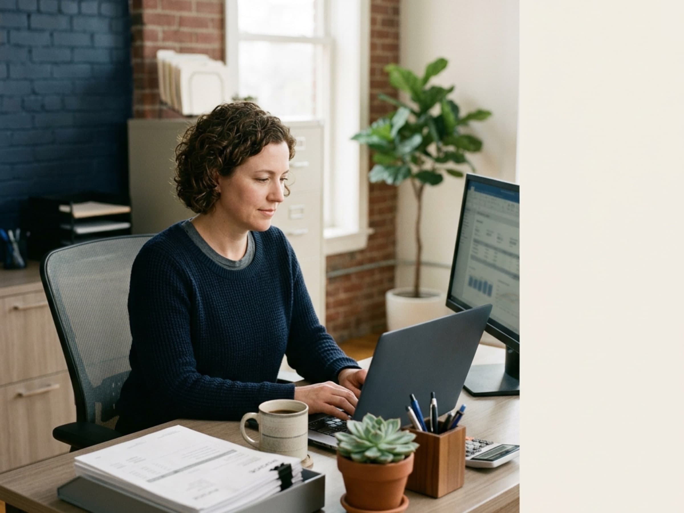 Bookkeeper working in QuickBooks Desktop on Verito hosting