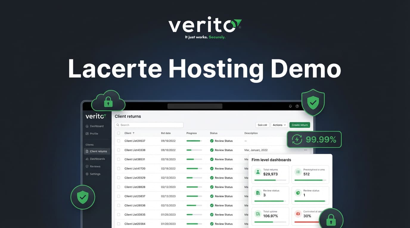 Lacerte Tax hosted on Verito dedicated server