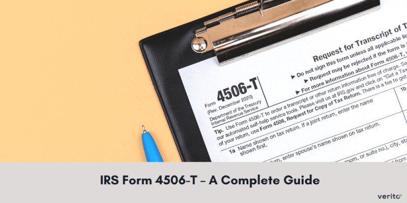 IRS Form 4506-T - Verito Technologies