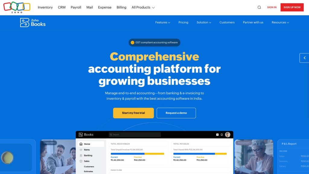 Zoho Books - Comparative Analysis of Top Accounting Software for US Companies