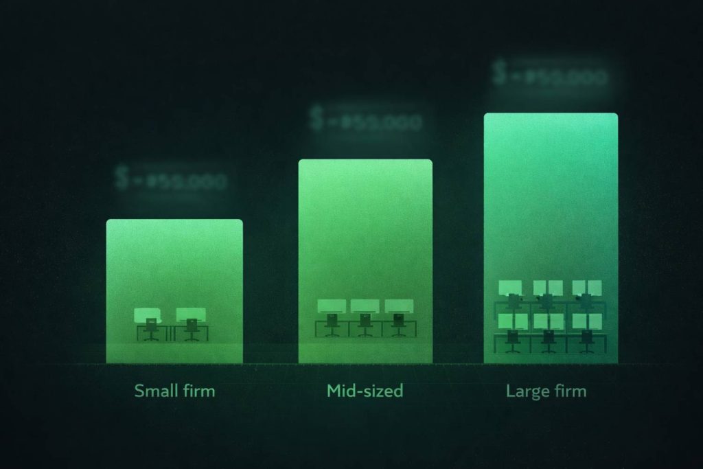 Managed IT Pricing Benchmarks by Firm Size (1 to 50 Staff)