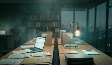 Modern CPA firm office at dusk illustrating co-managed and fully managed IT side by side