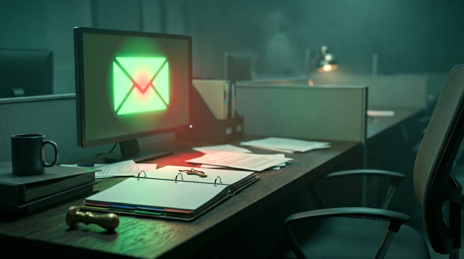 Bookkeeping practice phishing incident cinematic visual | Verito