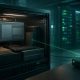 Full desktop workspace hosted inside a data center server cinematic visual | Verito