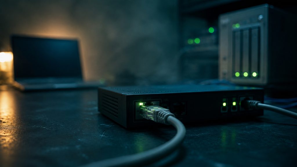 Interrupted VPN path between a remote computer and office file server cinematic visual | Verito