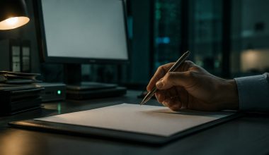 Professional review of AI assisted tax work cinematic visual | Verito