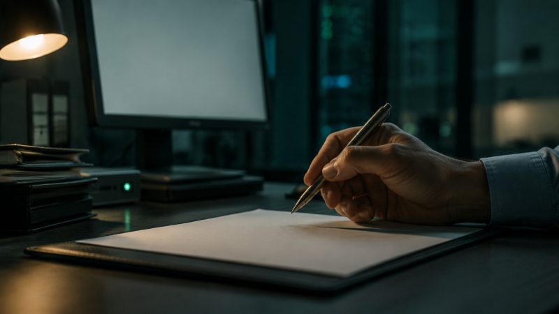 Professional review of AI assisted tax work cinematic visual | Verito